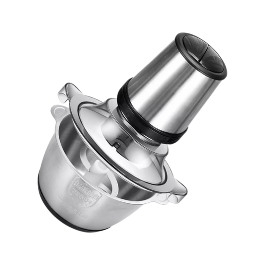 Picadora de Carne Eléctrica 2L de Acero Inoxidable 304 – Doble Velocidad y Potencia 200W