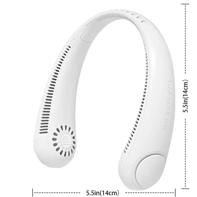Ventilador de Cuello Portátil Recargable USB – 3 Velocidades, Silencioso y Ajustable
