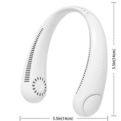 Ventilador de Cuello Portátil Recargable USB – 3 Velocidades, Silencioso y Ajustable