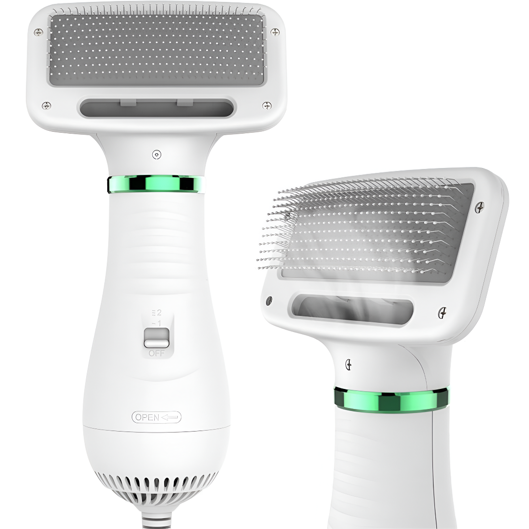 Secadora y Cepillo 2 en 1 para Mascotas – Aseo Rápido, Suave y Sin Estrés