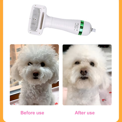 Secadora y Cepillo 2 en 1 para Mascotas – Aseo Rápido, Suave y Sin Estrés