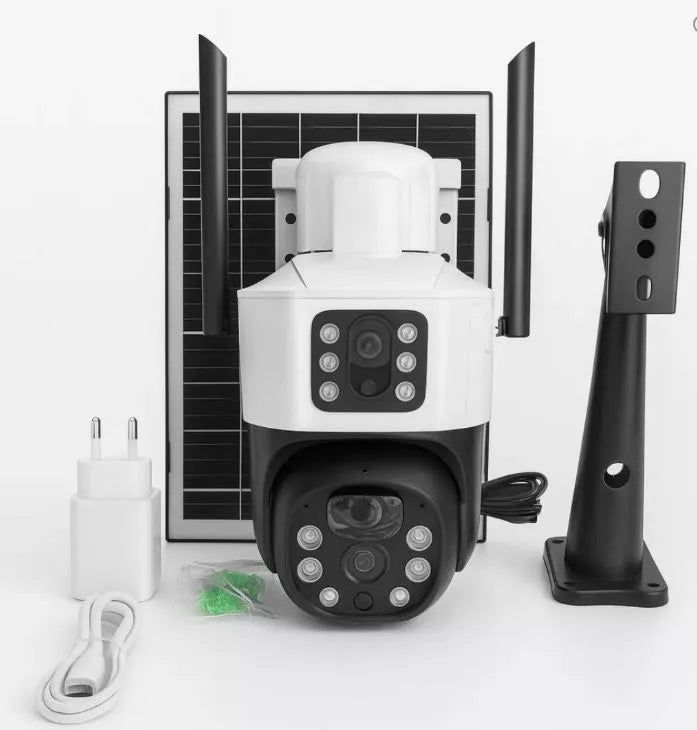 ámara de Seguridad Inalámbrica Solar 2K | Visión Nocturna Color, 360° y Audio Bidireccional