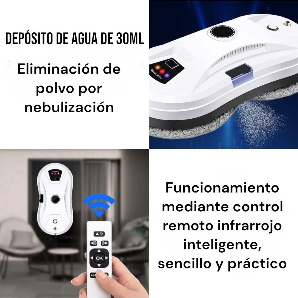 Depósito de agua de 30 ml y control remoto infrarrojo