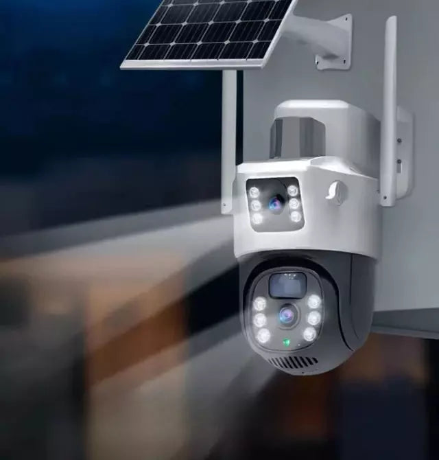 ámara de Seguridad Inalámbrica Solar 2K | Visión Nocturna Color, 360° y Audio Bidireccional
