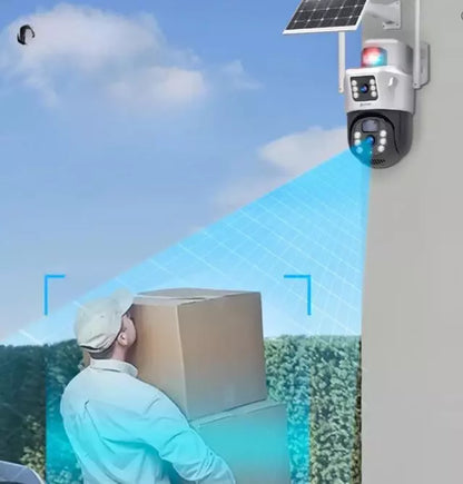 ámara de Seguridad Inalámbrica Solar 2K | Visión Nocturna Color, 360° y Audio Bidireccional