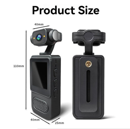 Medidas de la body cam 2K: 110 x 40 x 25 mm