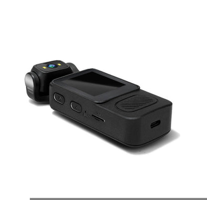 Body cam 2K de perfil mostrando botones y puerto USB