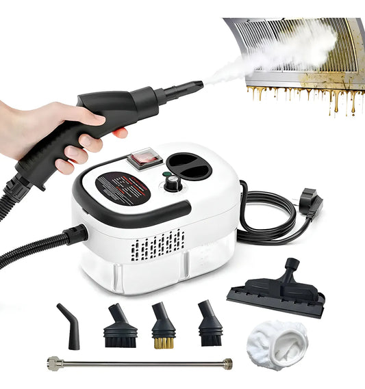 Limpiador a vapor 2500W portátil con sus 6 accesorios