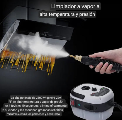 Vapor a alta temperatura y presión disolviendo grasa