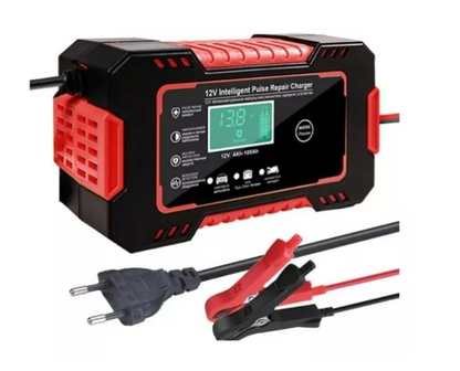 Cargador de baterías 12V de 4 a 100 Ah, vista lateral