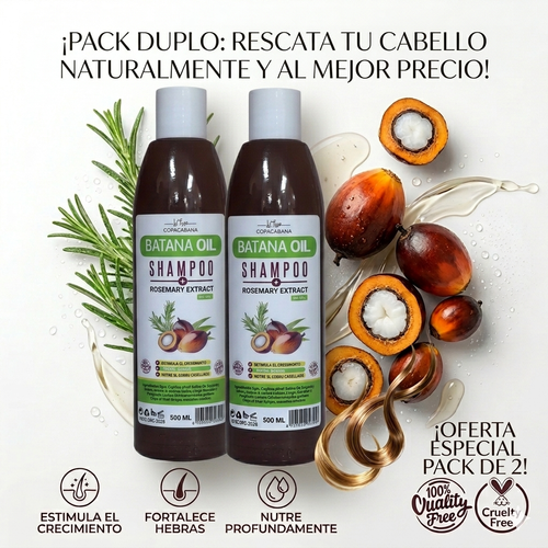 Pack 2 Champu Batana con extracto de romero