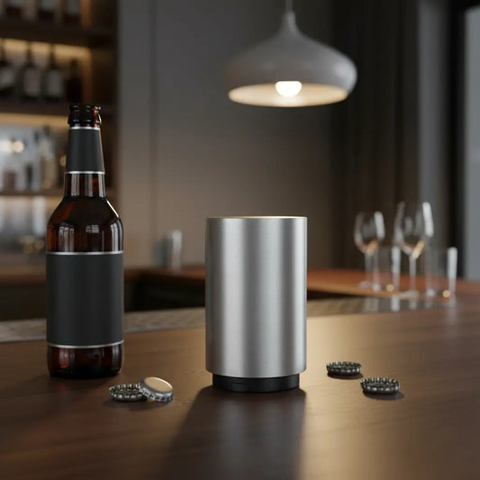 Destapador de cervezas automatico de acero inoxidable