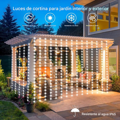 Cortina Solar Navideña LED (3x2)