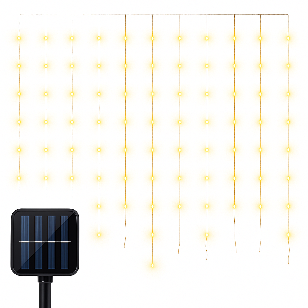 Cortina Solar Navideña LED (3x2)