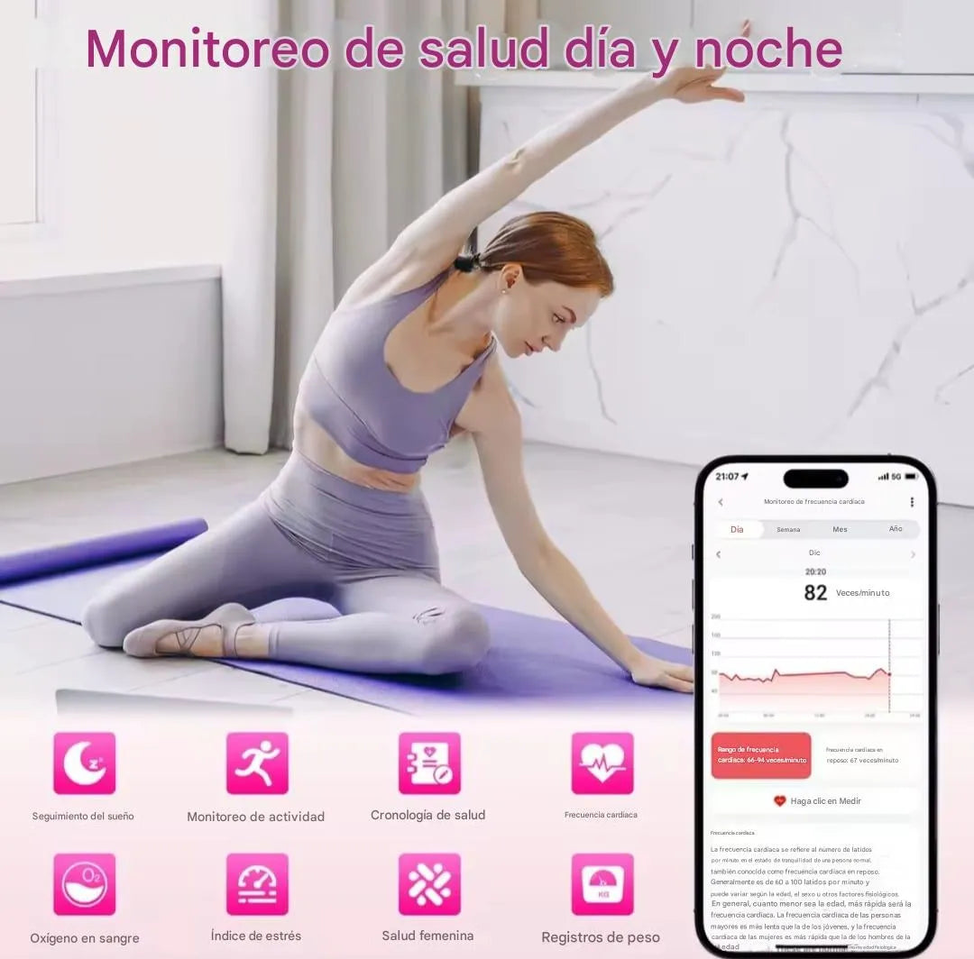 Anillo Inteligente Rosa – Control de Salud y Estilo en un Solo Toque