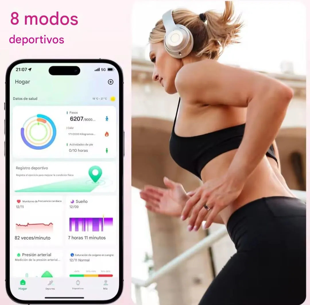 Anillo Inteligente Rosa – Control de Salud y Estilo en un Solo Toque