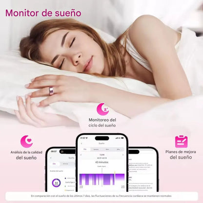 Anillo Inteligente Rosa – Control de Salud y Estilo en un Solo Toque
