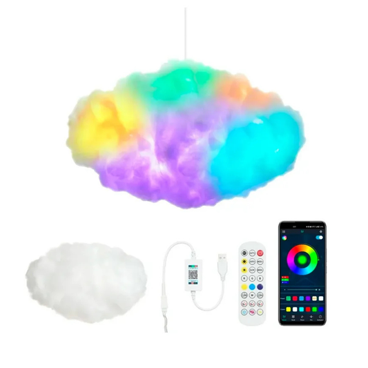 Luz Nube LED Multicolor con Bluetooth – ¡Tu cielo personal dentro de casa!