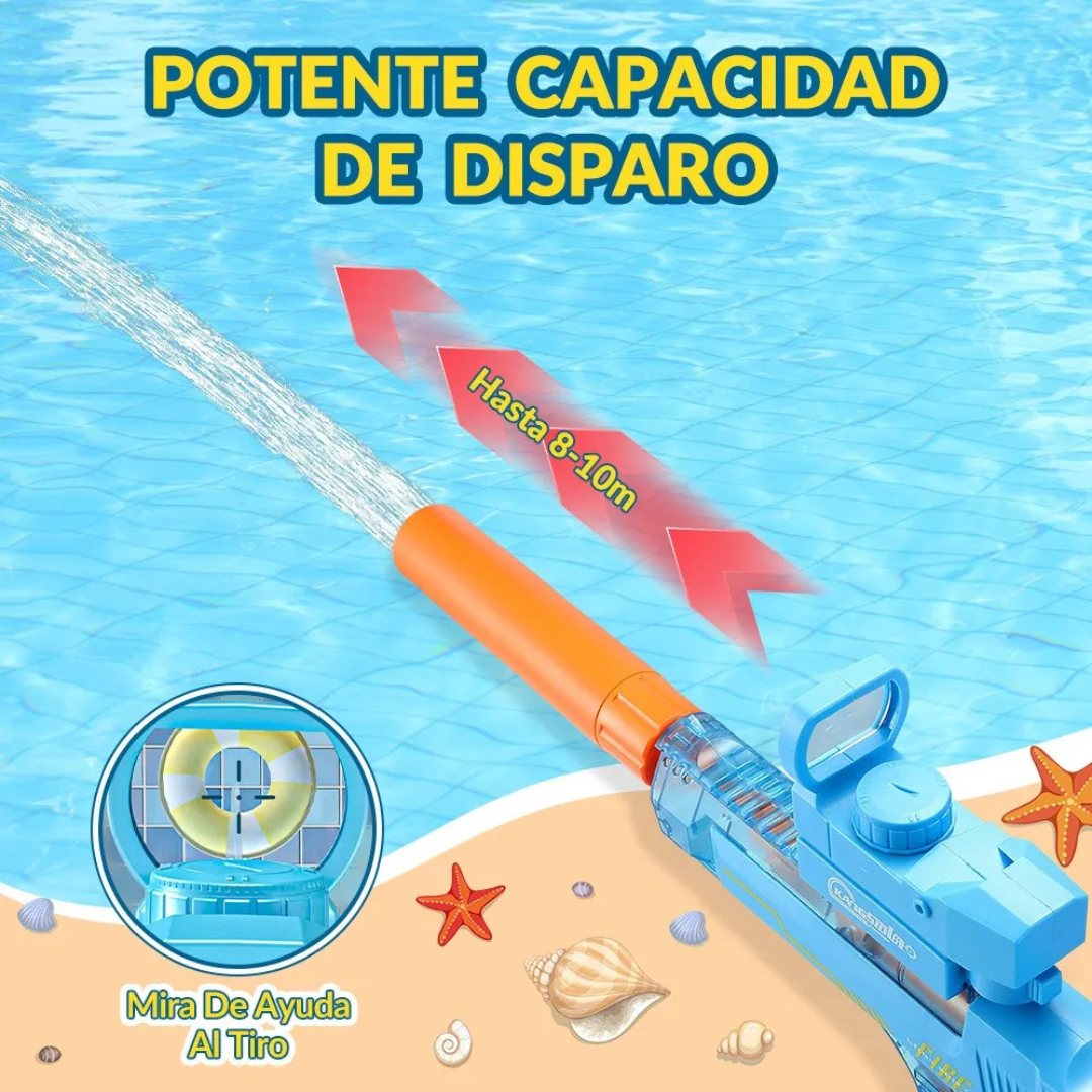 Pistola de Agua Eléctrica Automática 500 ml – Disparo Dual + Batería Recargable