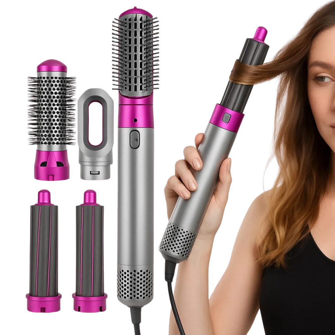 Cepillo Secador 5 en 1 Profesional – Tu Estilo, Tu Brillo, Tu Poder