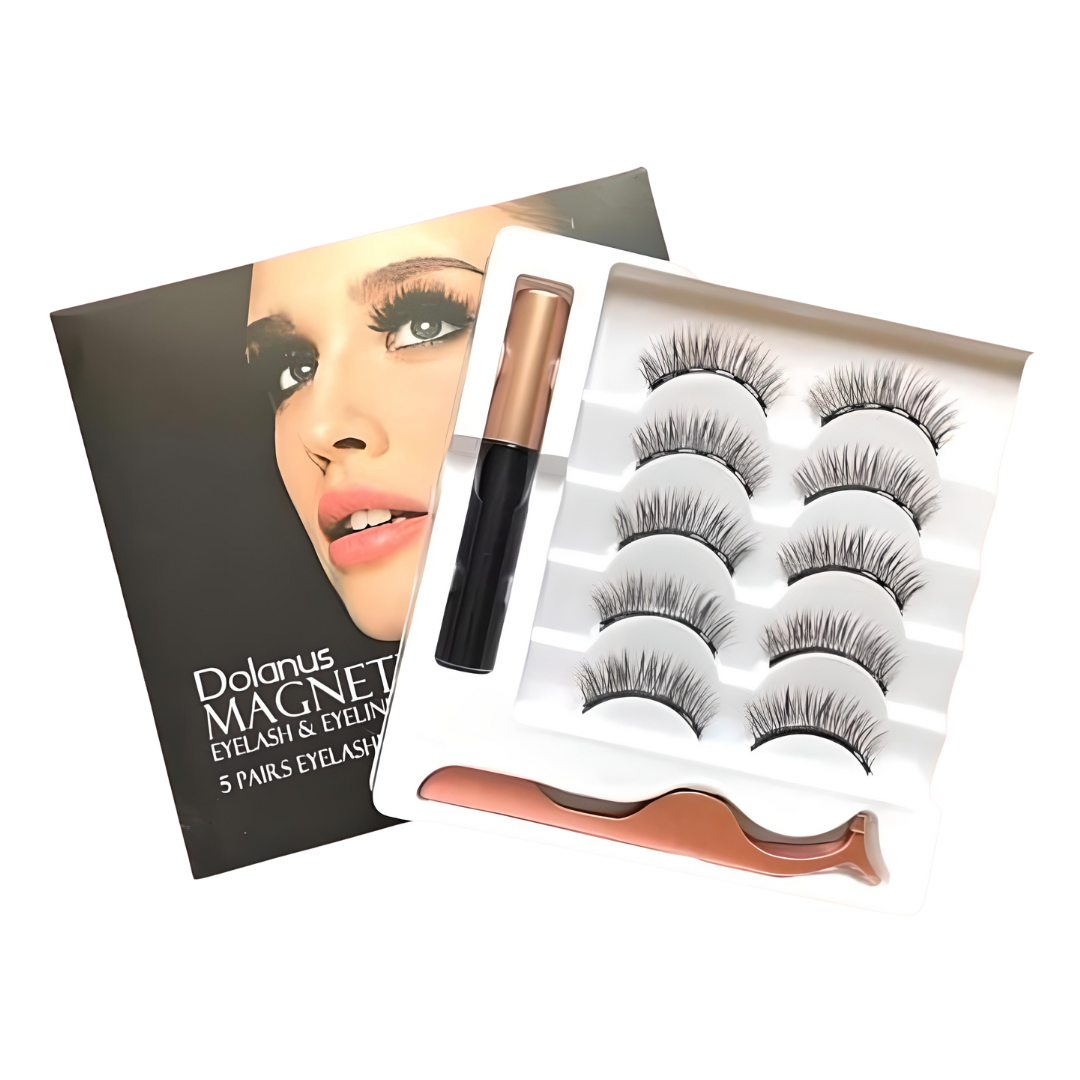Kit de Pestañas Magnéticas Reutilizables 5 en 1 – Mirada Perfecta al Instante