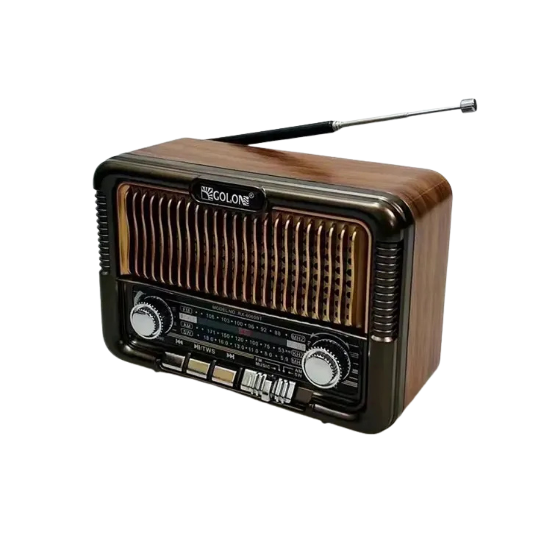 Radio Solar Vintage Bluetooth – Estilo Retro, Tecnología Moderna