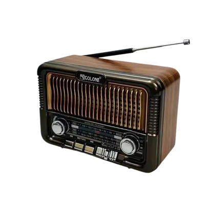 Radio Solar Vintage Bluetooth – Estilo Retro, Tecnología Moderna