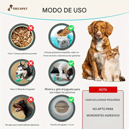 KINGO Juguete Interactivo para Perros y Gatos | Dispensador de Alimento Robot Antiestrés