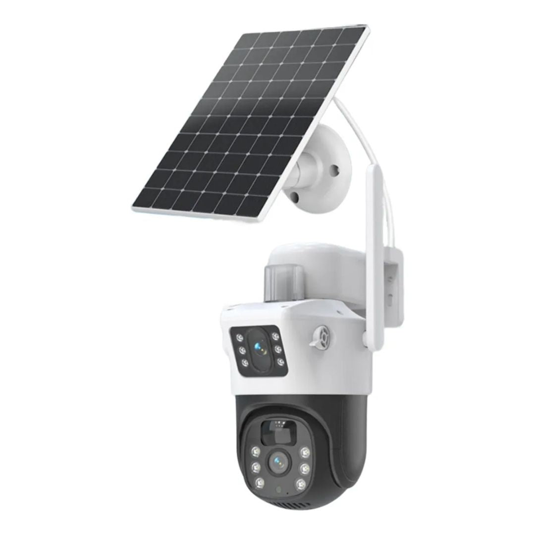 ámara de Seguridad Inalámbrica Solar 2K | Visión Nocturna Color, 360° y Audio Bidireccional