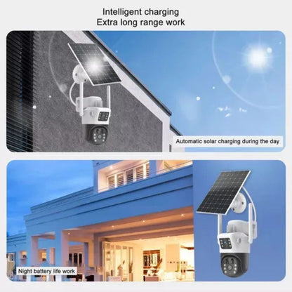 ámara de Seguridad Inalámbrica Solar 2K | Visión Nocturna Color, 360° y Audio Bidireccional