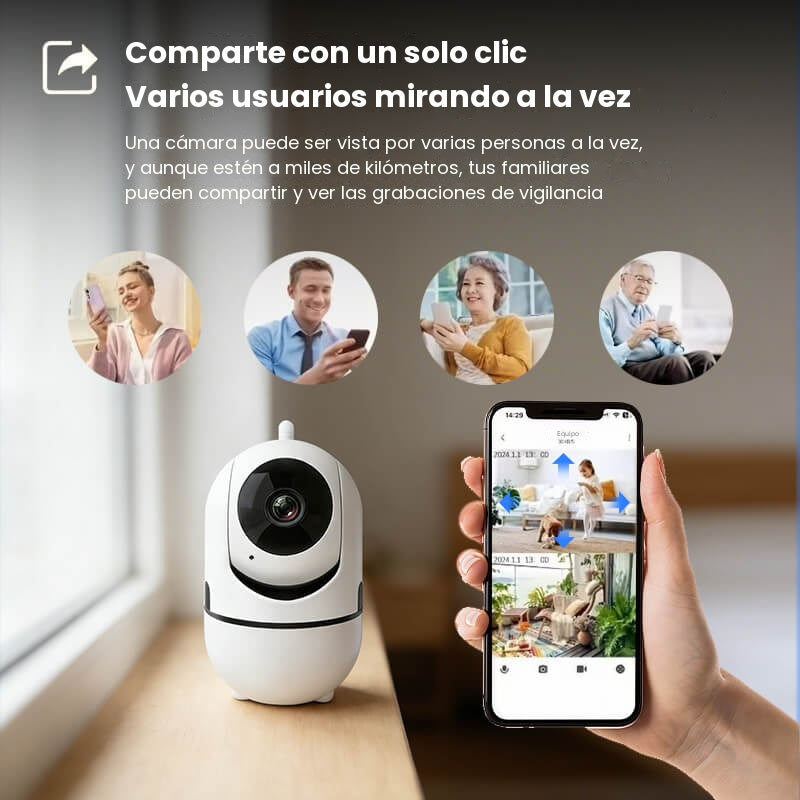 Comparte la cámara con varios usuarios a la vez