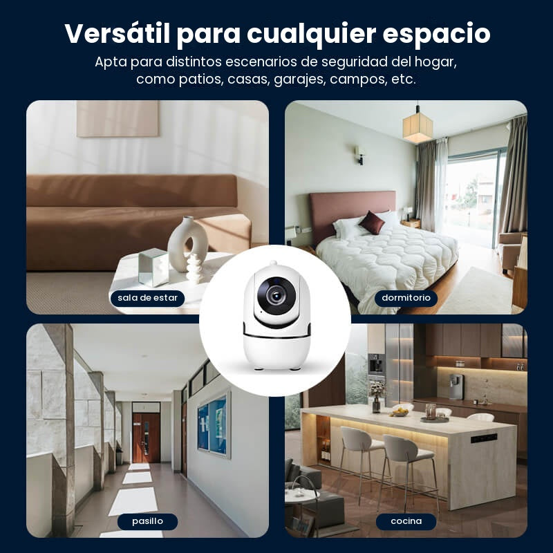 Cámara versátil para sala de estar, dormitorio, pasillo y cocina