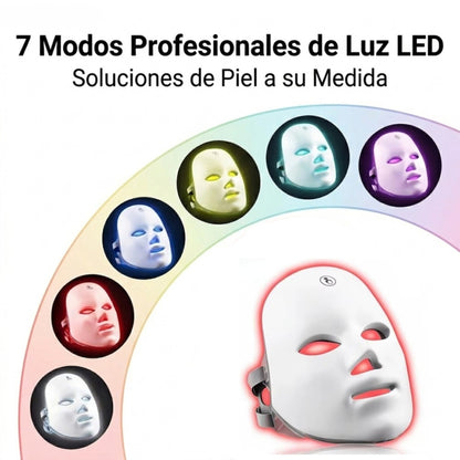 7 modos profesionales de luz LED, soluciones de piel a su medida