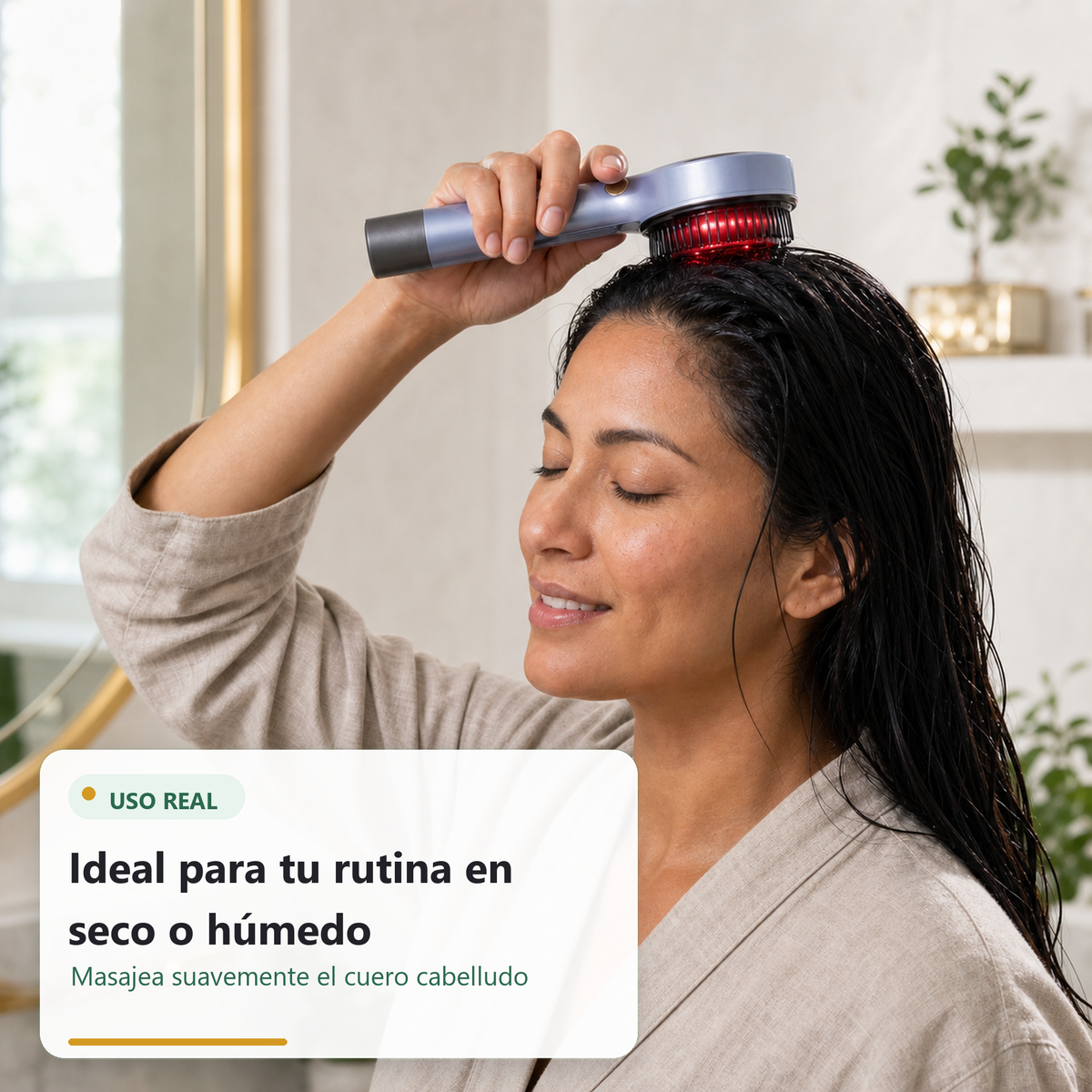 Uso en seco o en humedo, ideal para la rutina de lavado
