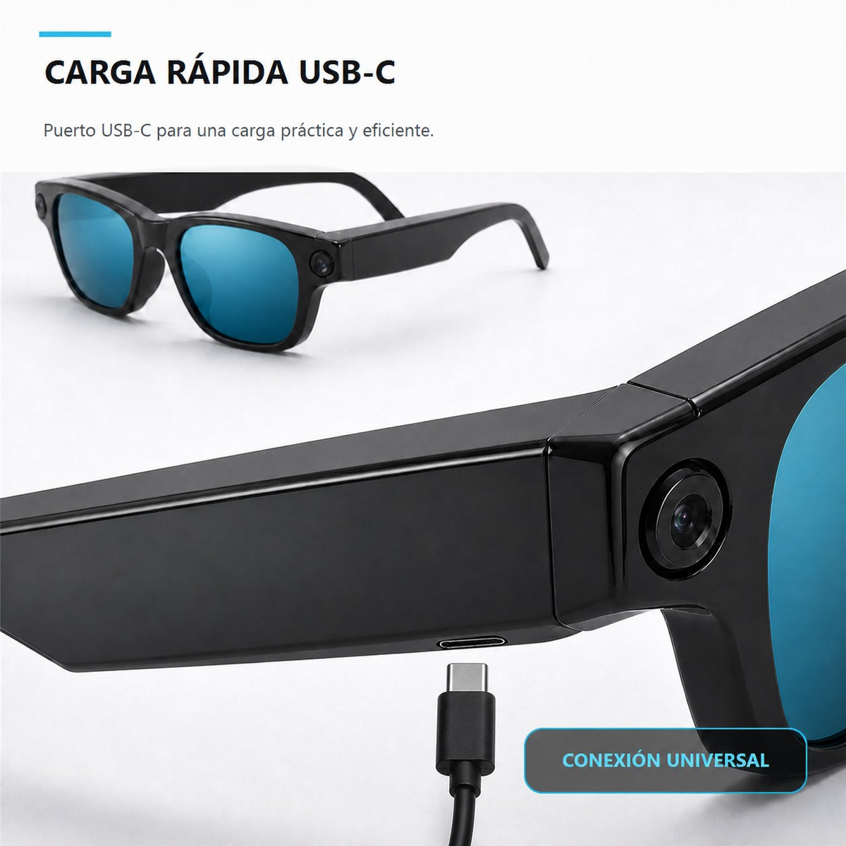 Carga por puerto USB-C