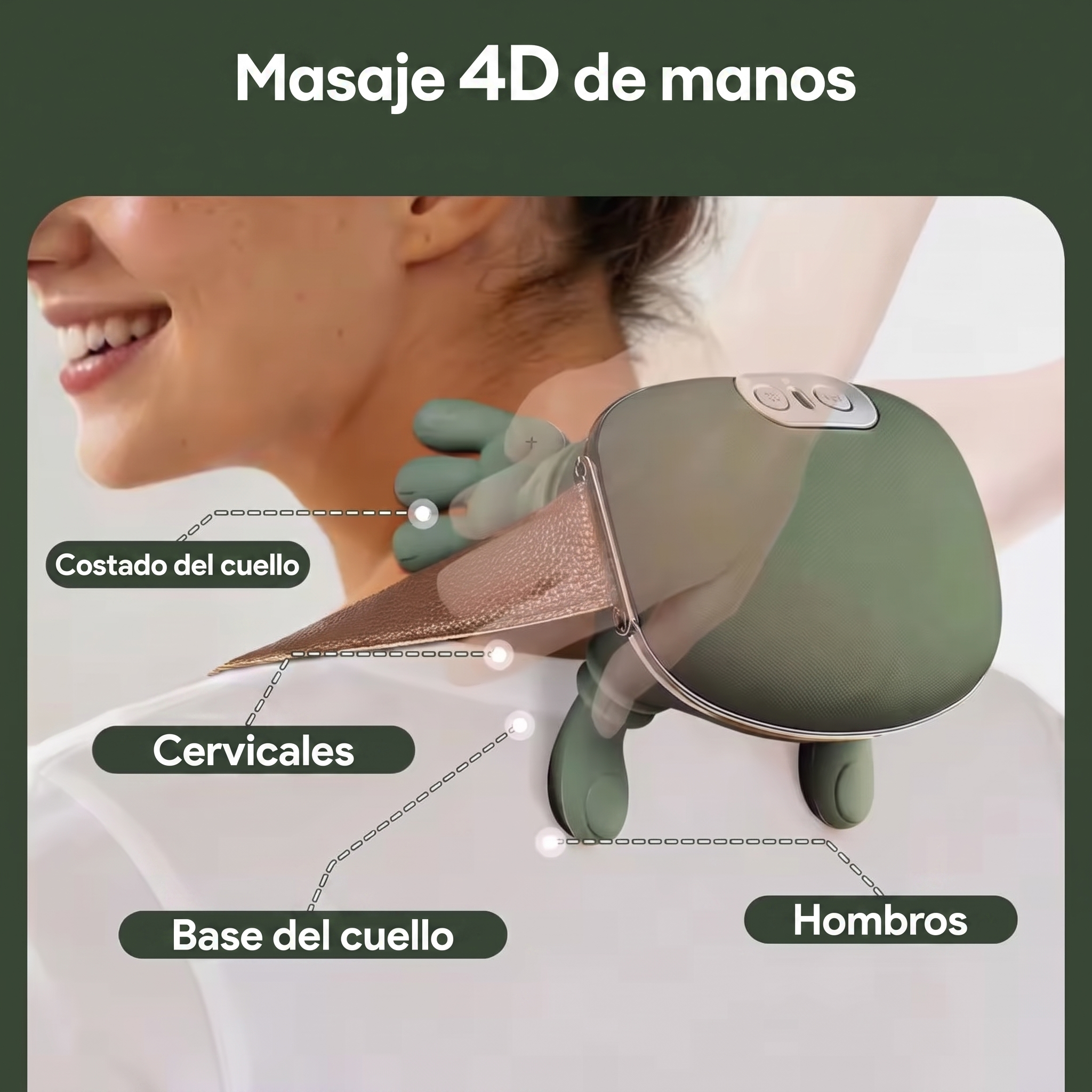 Masaje bionico 4D de amasado del masajeador de cuello Nuvema