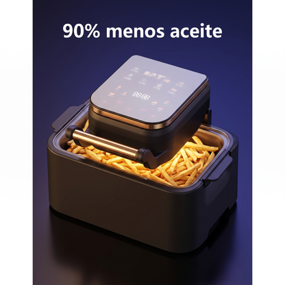 Freidora de aire 15 L con papas doradas: 90% menos aceite