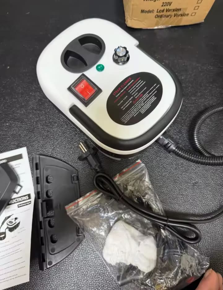 Limpiador a vapor recién llegado, con manual y accesorios